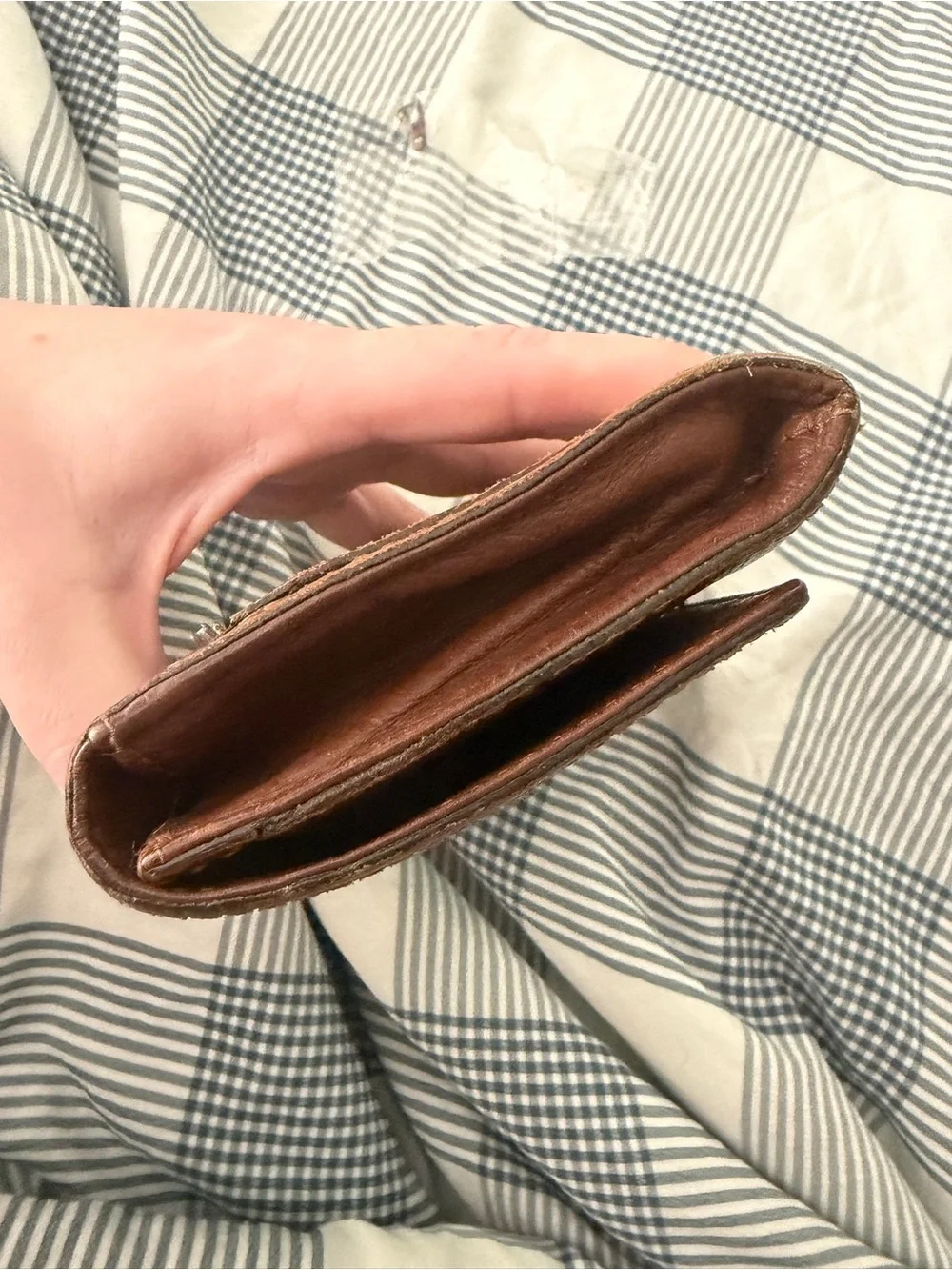Chanel Brown Leather CC Logo Wallet